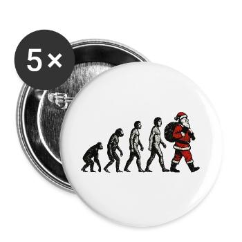 T-shirt Père Noël drôle cadeau de Noël - Lot de 5 grands badges (56 mm) - blanc - Devant