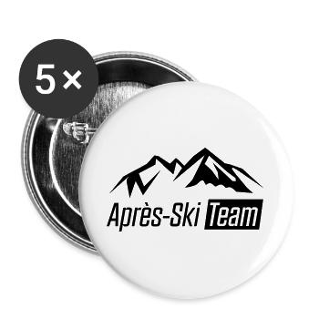 L’équipe de ski APRrès - Lot de 5 grands badges (56 mm) - blanc - Devant