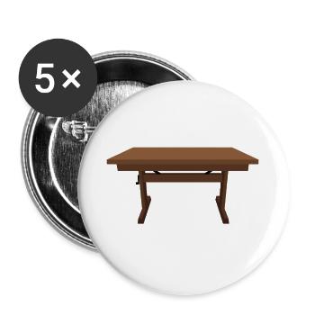 Rustic wooden table illustration of the Mufuti - Buttons large 2.2''/56 mm (5-pack) - white - Front