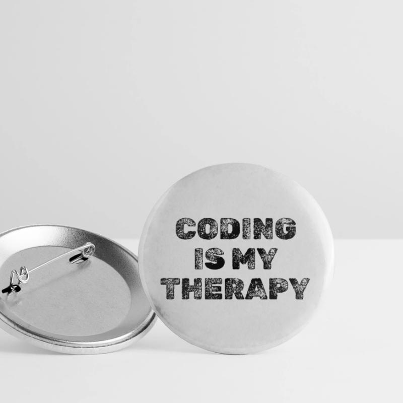 Coding Is My Therapy Developer Saying Buttons large 2.2''/56 mm (5-pack)