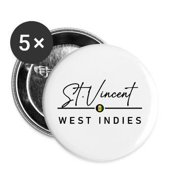 St. Vincent & Grenadines - West Indies - Caribbean - Buttons large 2.2''/56 mm (5-pack) - white - Front