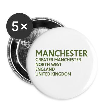 Manchester – Angleterre Lyrique - Lot de 5 grands badges (56 mm) - blanc - Devant