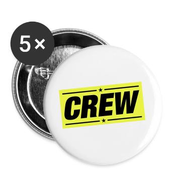 équipage - Lot de 5 grands badges (56 mm) - blanc - Devant