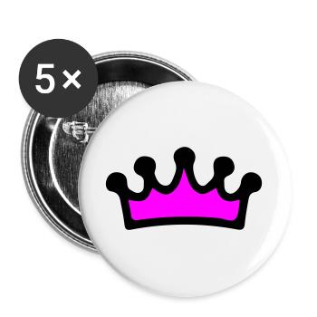 Krone Comic - Lot de 5 grands badges (56 mm) - blanc - Devant