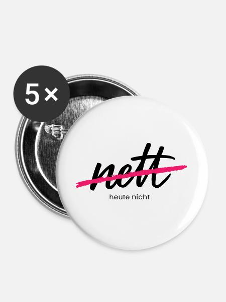 Nice - Not today. That was yesterday. - Buttons large 2.2''/56 mm (5-pack) - white