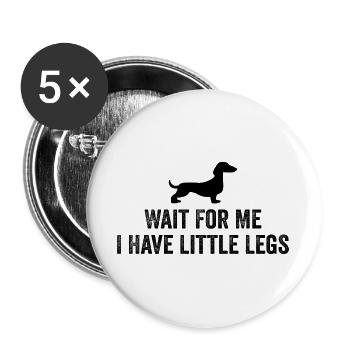 Best Dachshund Mom Dad Dog Owner Gift - Buttons large 2.2''/56 mm (5-pack) - white - Front