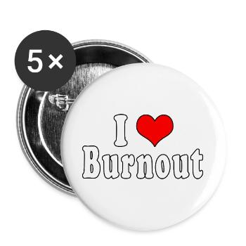 J’adore l’épuisement - Lot de 5 grands badges (56 mm) - blanc - Devant