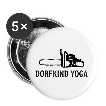 Village Kid Yoga Chainsaw - Buttons large 2.2''/56 mm (5-pack) - white - Front