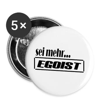 Egoist / Klarer Statement-Look - Buttons groß 56 mm (5er Pack) - Weiß - Vorne