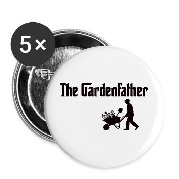 The Gardenfather – Der Pate des Gartens - Buttons groß 56 mm (5er Pack) - Weiß - Vorne