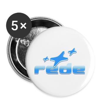 Frieden im Himmel: Flugzeug-Design - Buttons groß 56 mm (5er Pack) - Weiß - Vorne