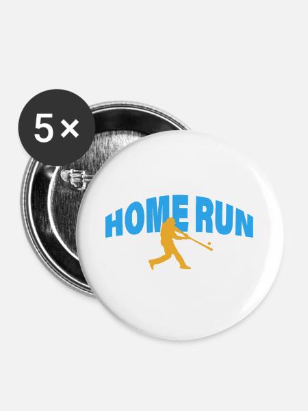 HOME RUN - Buttons groß 56 mm (5er Pack) - Weiß