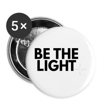 Be the Light - Minimalist Christian Design - Buttons large 2.2''/56 mm (5-pack) - white - Front