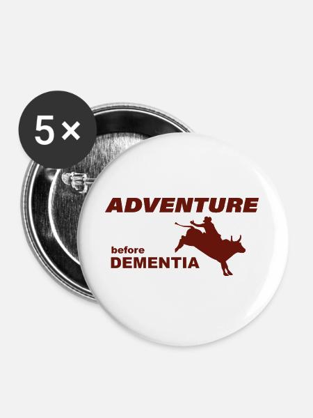 RODEO ADVENTURE - Buttons groß 56 mm (5er Pack) - Weiß