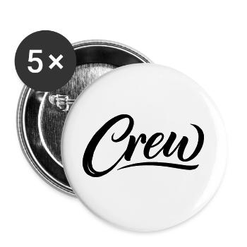 équipage - Lot de 5 grands badges (56 mm) - blanc - Devant