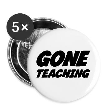 Teaching Party: Design Humor Teacher in Action - Buttons large 2.2''/56 mm (5-pack) - white - Front