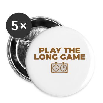 Chess Pendulum Long Game Strategy - Buttons large 2.2''/56 mm (5-pack) - white - Front