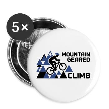 Mountain Bike Climb Mountains Saying - Buttons large 2.2''/56 mm (5-pack) - white - Front