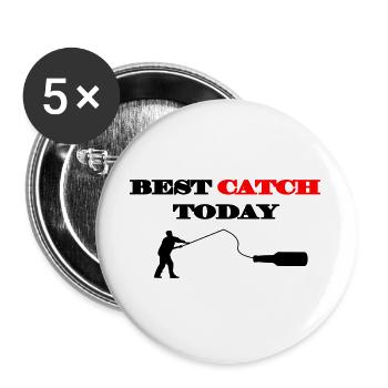 Meilleure prise aujourd’hui - Lot de 5 grands badges (56 mm) - blanc - Devant