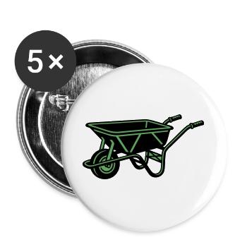 Wheelbarrow Garden Construction Tool - Buttons large 2.2''/56 mm (5-pack) - white - Front