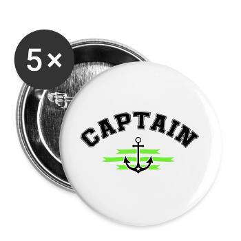 Anker Captain - Buttons groß 56 mm (5er Pack) - Weiß - Vorne
