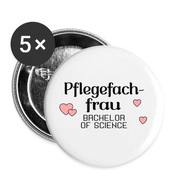Bachelor's Degree in Nursing - Degree in Nursing - Buttons large 2.2''/56 mm (5-pack) - white - Front