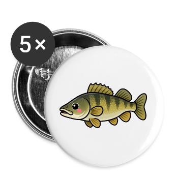 Niedliche Zander Kinder Angeldesign - Buttons groß 56 mm (5er Pack) - Weiß - Vorne