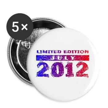 14e anniversaire Édition Limitée 07/2012 - Lot de 5 grands badges (56 mm) - blanc - Devant