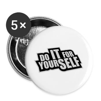 Do It For Yourself Inspirierend Selbstliebe Zitat - Buttons groß 56 mm (5er Pack) - Weiß - Vorne
