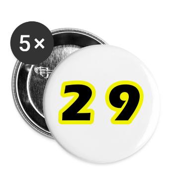 29 Symbole numérique - Lot de 5 grands badges (56 mm) - blanc - Devant
