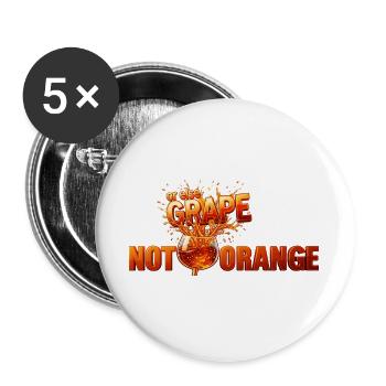 Not Orange, or Else Grape! — Amber Wine - Buttons large 2.2''/56 mm (5-pack) - white - Front
