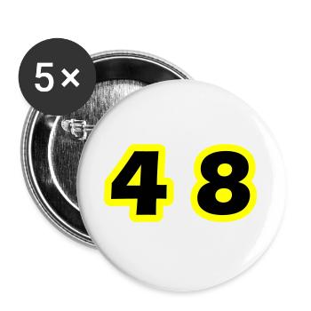 48 Symbole numérique - Lot de 5 grands badges (56 mm) - blanc - Devant