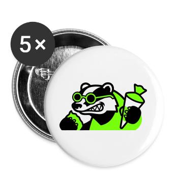 Icône de la rentrée scolaire de Badger Cool - Lot de 5 grands badges (56 mm) - blanc - Devant