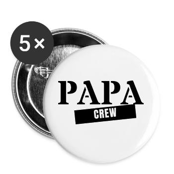 Dad Crew - Father Father's Day Family Matching Look - Buttons large 2.2''/56 mm (5-pack) - white - Front