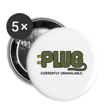 STECKER – Derzeit nicht verfügbar - Buttons groß 56 mm (5er Pack) - Weiß - Vorne