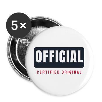 Official Lettering Bar - Official Team - Buttons large 2.2''/56 mm (5-pack) - white - Front