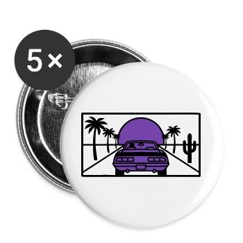Night Driving Highway Graphic - Buttons large 2.2''/56 mm (5-pack) - white - Front