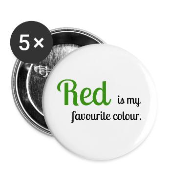 Red - Buttons large 2.2''/56 mm (5-pack) - white - Front