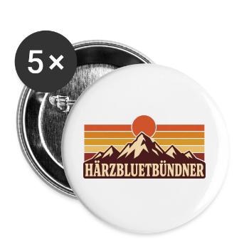 Bündner - Buttons groß 56 mm (5er Pack) - Weiß - Vorne