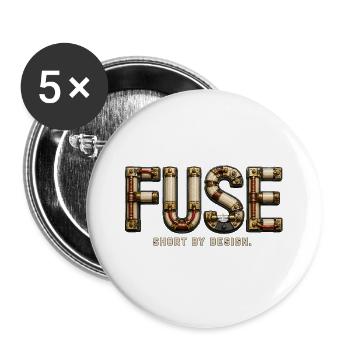 FUSE – Short by Design | Electric pun - Buttons large 2.2''/56 mm (5-pack) - white - Front