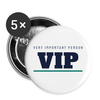 VIP College Lettering - Guest of Honor Team Party - Buttons large 2.2''/56 mm (5-pack) - white - Front