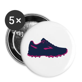 Graphique sportif de chaussures de golf - Lot de 5 grands badges (56 mm) - blanc - Devant