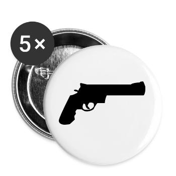 weapon - Buttons large 2.2''/56 mm (5-pack) - white - Front