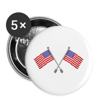 Flagge der Vereinigten Staaten - Buttons groß 56 mm (5er Pack) - Weiß - Vorne