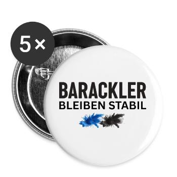 Barackler - Stolz und Ehre - Buttons groß 56 mm (5er Pack) - Weiß - Vorne