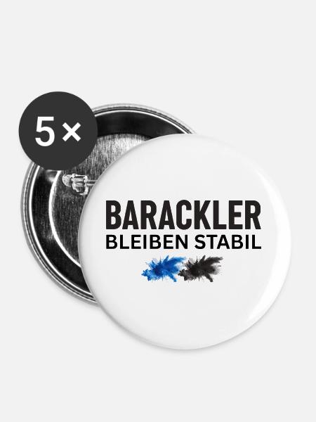 Barackler - Stolz und Ehre - Buttons groß 56 mm (5er Pack) - Weiß