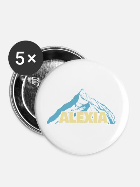Alexia - Buttons groß 56 mm (5er Pack) - Weiß