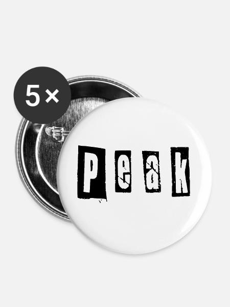 Peak - Buttons groß 56 mm (5er Pack) - Weiß