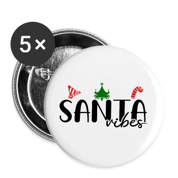 Weihnachtsbaum Zuckerstange Advent - Buttons groß 56 mm (5er Pack) - Weiß - Vorne