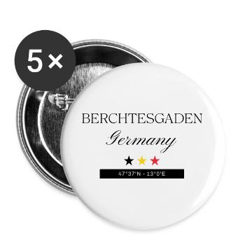 Berchtesgaden Deutschland Souvenir – Reise - Buttons groß 56 mm (5er Pack) - Weiß - Vorne